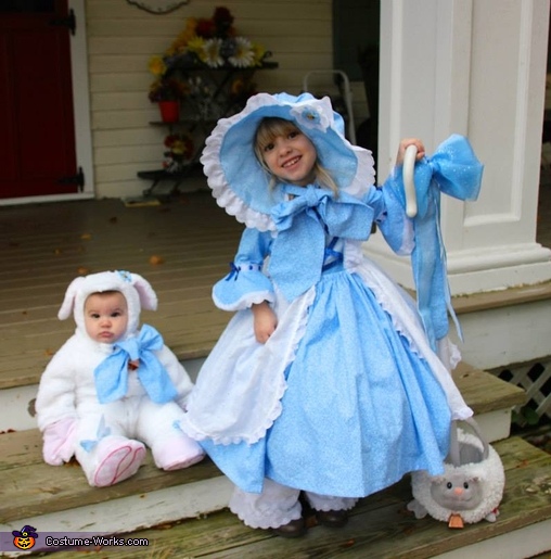 Bo Peep and her Sheepie Kids Costume | DIY Costume Guide