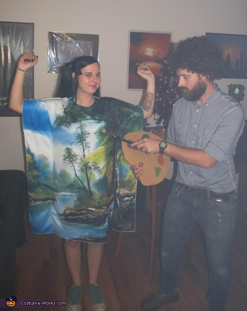 Bob Ross and his Happy Little Painting Costume