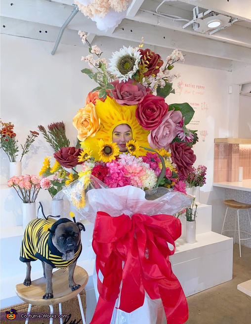 Bouquet of Flowers and a Bee Costume