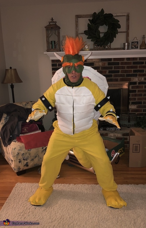 Deluxe Plus Size Bowser Halloween Costumes for Adults