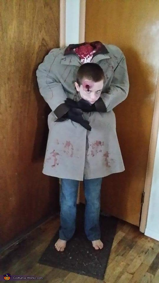 Boy holding his severed Head Costume