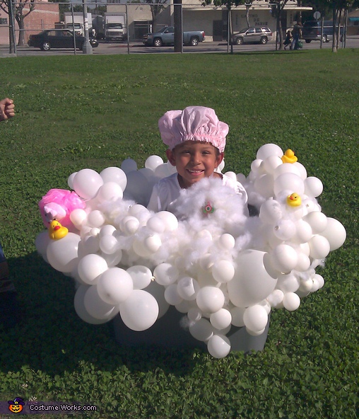 Homemade Bubble Bath Costume for Kids
