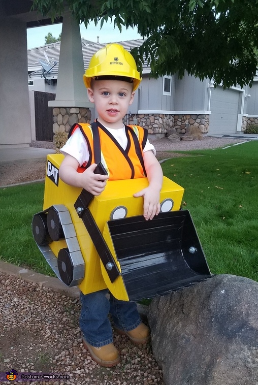 DIY Bulldozer Costume for Boys
