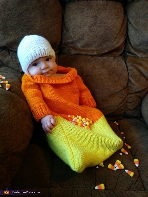 Candy Corn Sweetie Baby Costume | No-Sew DIY Costumes