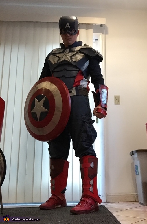 Captain America Homemade Costume Diy Costumes Under 65 - Captain America Cosplay Diy