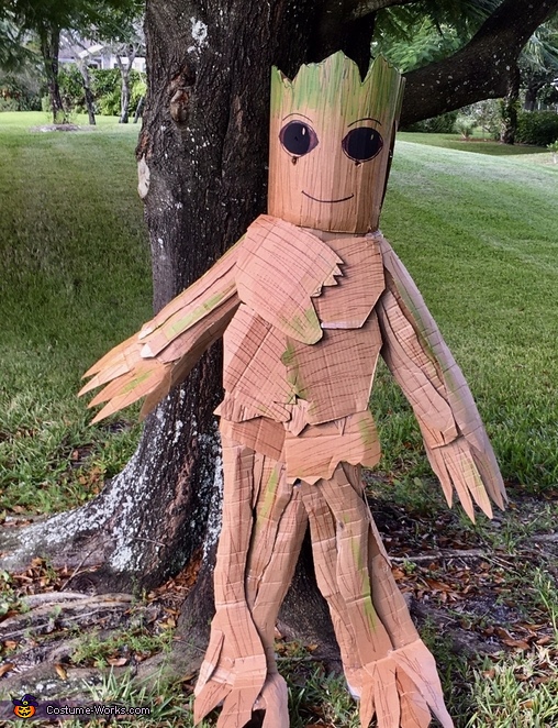 Cardboard Groot Costume