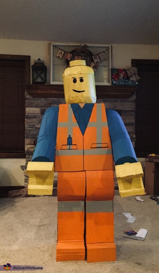 Cardboard LEGO Man Costume Coolest DIY Costumes