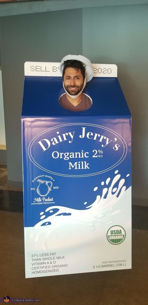 Carton of Organic 2% Milk Costume