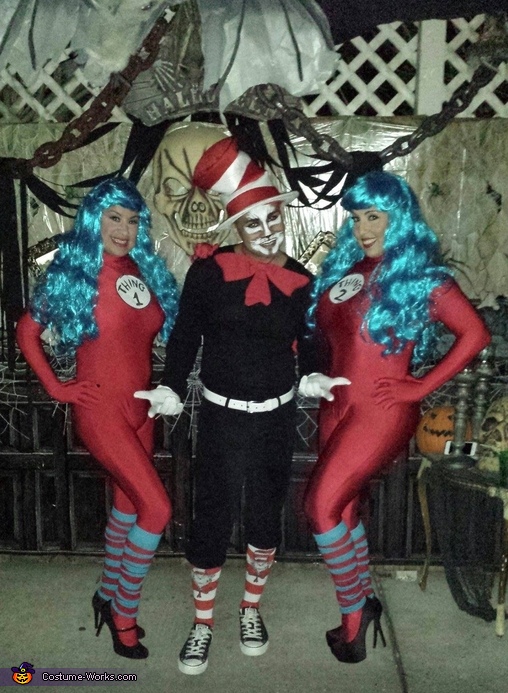 Cat in the Hat with Thing One and Thing Two Costume