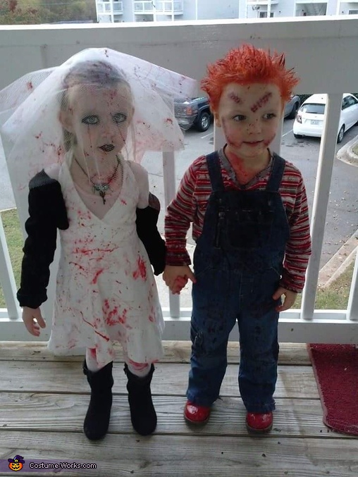 Child's Play Chucky and his Bride Costume for Kids No-Sew DIY Costumes.