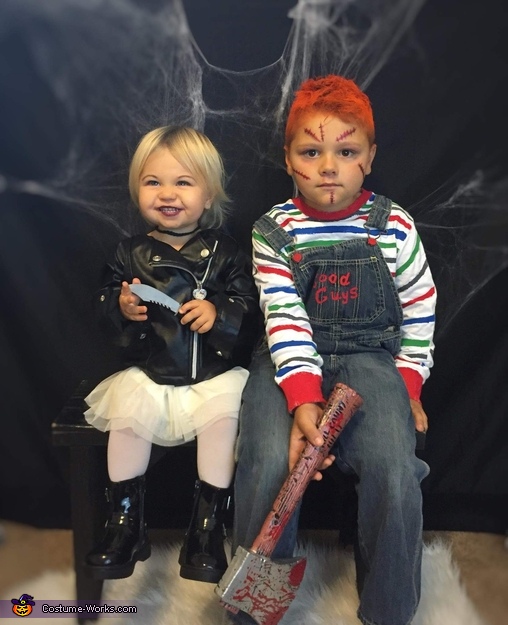 Chucky and his Bride Kids Halloween Costume | Last Minute Costume Ideas