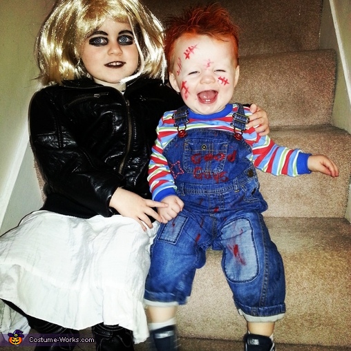 kids dressed up as chucky