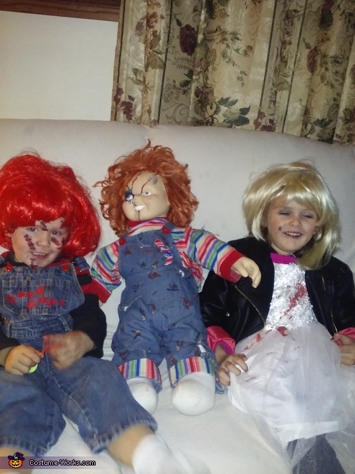 Chucky and the Bride Kids Halloween Costume | No-Sew DIY Costumes ...