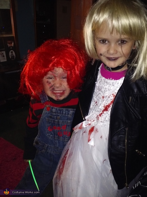 Chucky and the Bride Kids Halloween Costume | No-Sew DIY Costumes