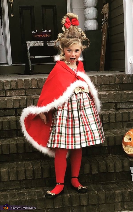 Diy grinch cindy lou who costume with images hair the makeup. 
