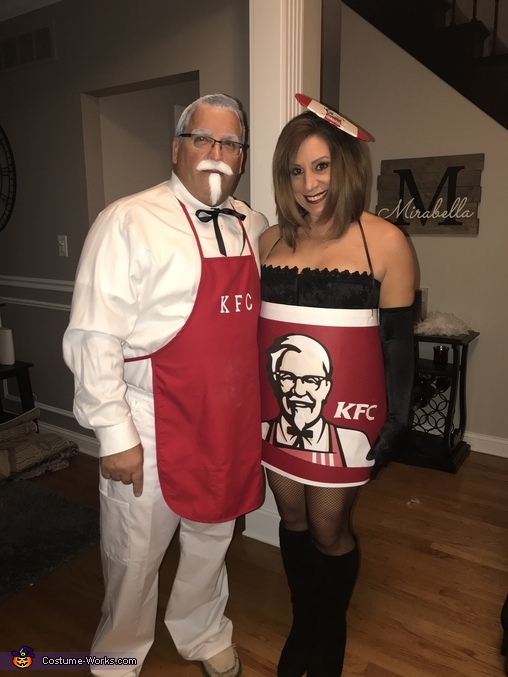 Colonel Sanders with Bucket of Chicken Costume