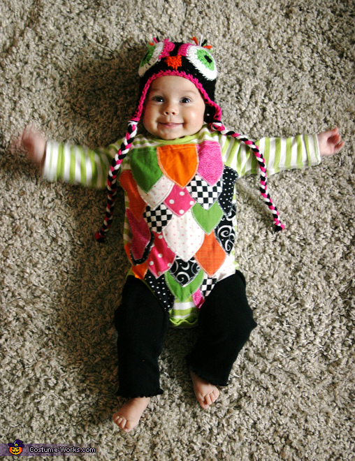 Colorful Owl DIY Baby Costume | No-Sew DIY Costumes