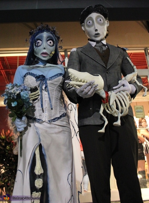 Homemade Corpse Bride And Groom Couple Costume