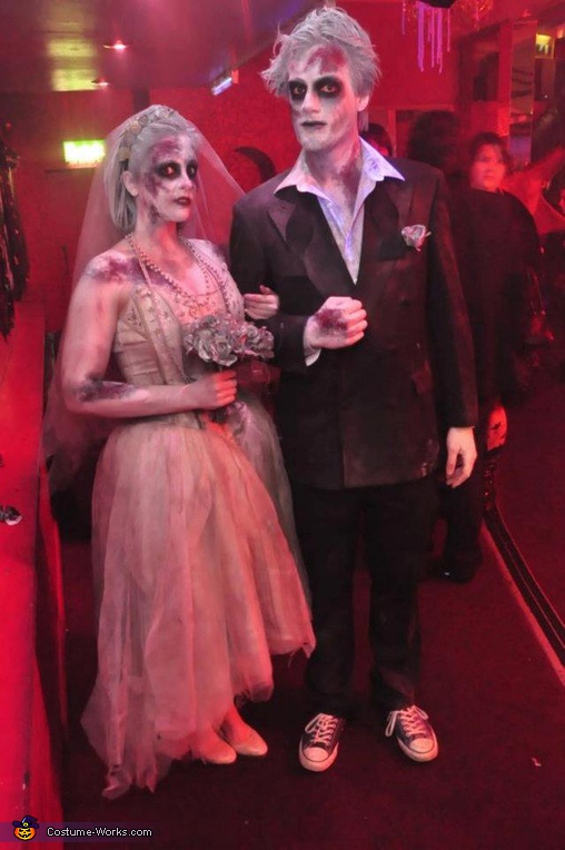 Corpse Bride and Groom Couple Costume - Photo 2/2