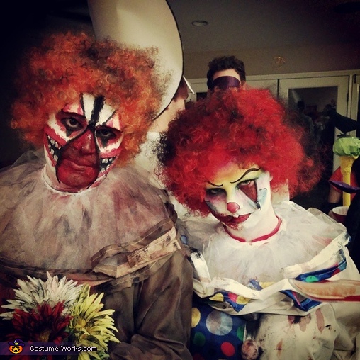 Creepy Clown Couple Costumes
