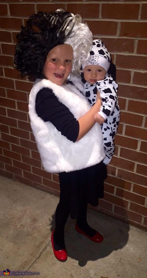 Cruella and her Dalmatian Whizzer Costume