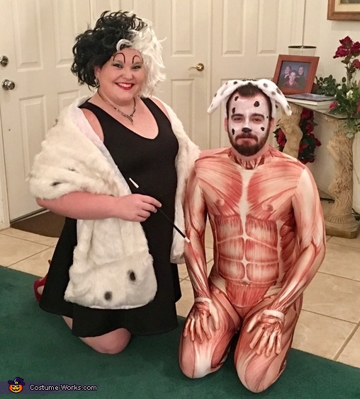 Cruella and Skinned Puppy Costume