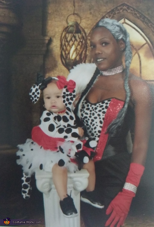 Cruella De Ville and Baby Dalmatian Costume