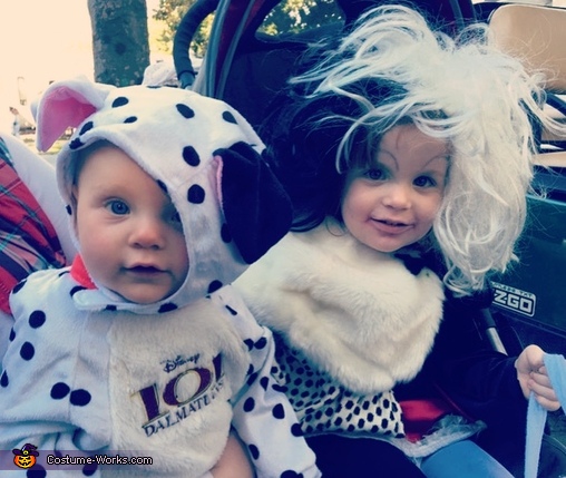 Cruella Deville and her One Dalmatian Costume