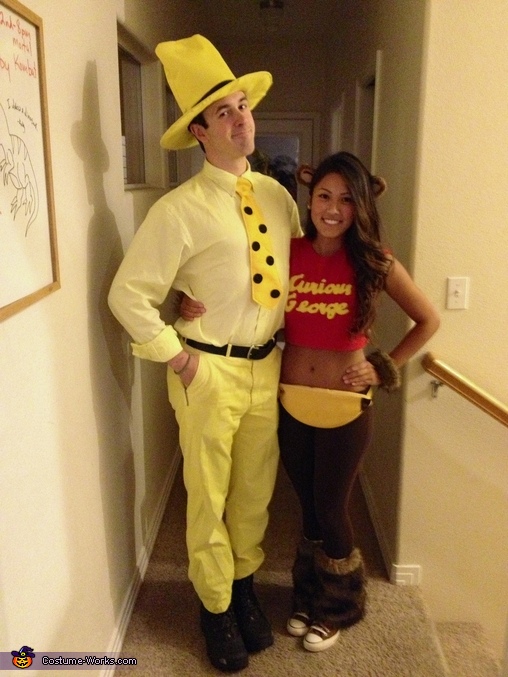 Curious George and The Man in the Yellow Hat Couples Halloween Costume
