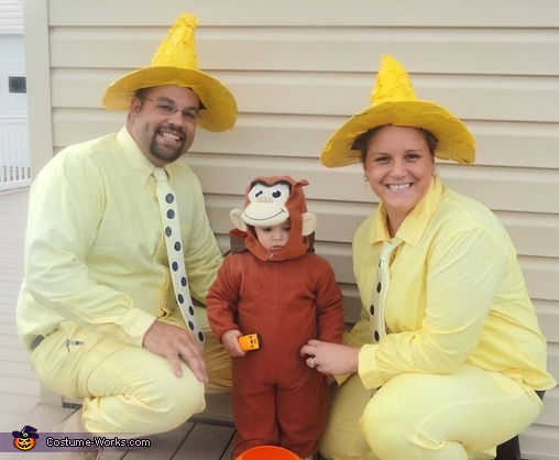 Curious George and the Man in the Yellow Hat Family Costume
