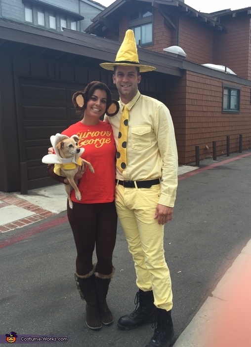 Curious George and the Man in the Yellow Hat Couple Costume - Photo 2/3