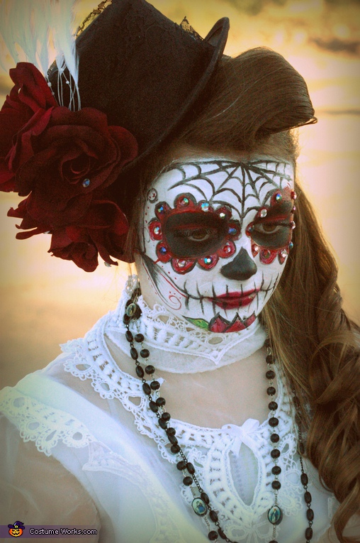 day of the dead skull girl costume