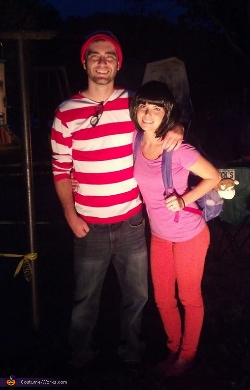 Dora found Waldo Couple Costume