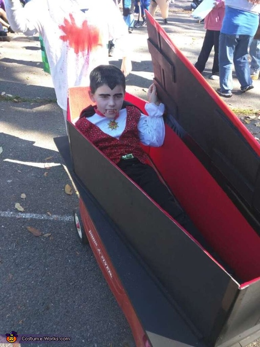 Dracula in a Coffin Costume