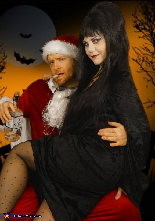 Elvira and Bad Santa Costume