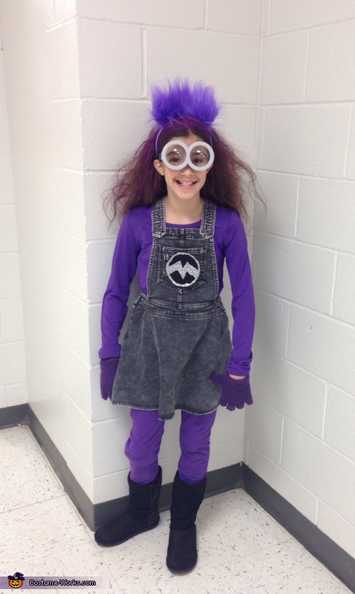 girls purple minion costume