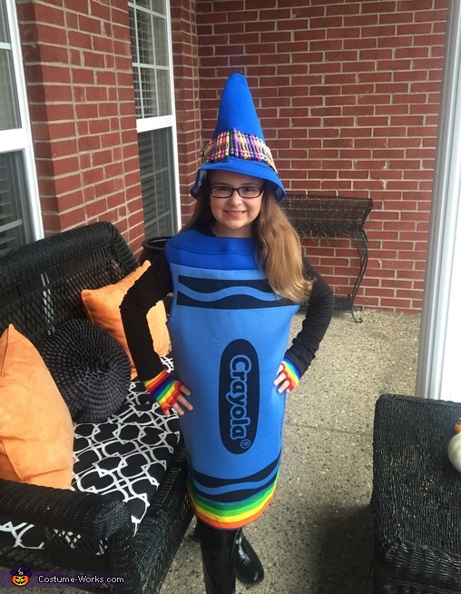 Fancy Blue Crayon Costume