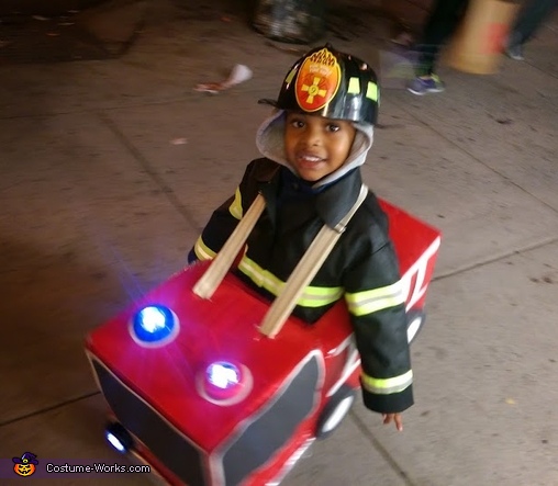 Fireman with his Firetruck Costume