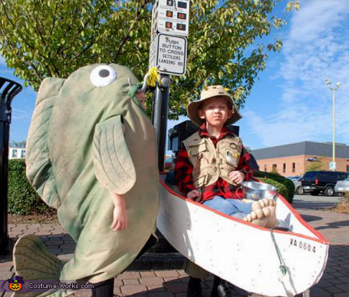 Fisherman and Fish homemade Halloween costume