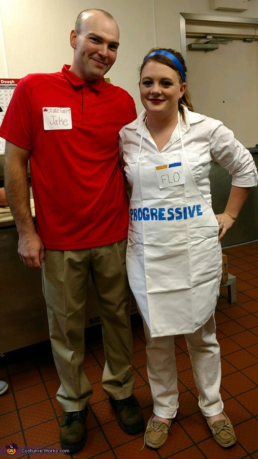 Flo from Progressive and Jake from Statefarm Costume