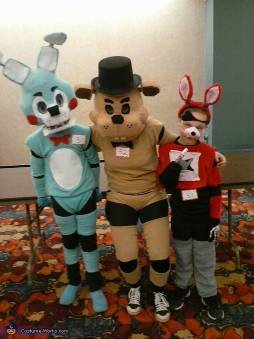 Freddy Fazbear, Toy Bonnie and Foxy the Pirate Costume