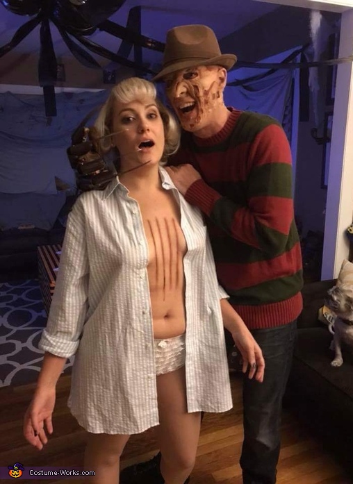 Freddy Krueger and his first victim, Tina Gray Costume
