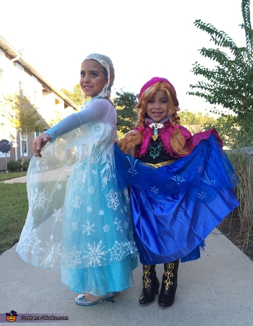 Frozen Queen Elsa and Princess Anna Costume