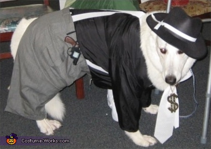 Mobster 2025 dog costume