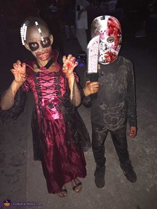 Girl Vampire and Jason Costumes