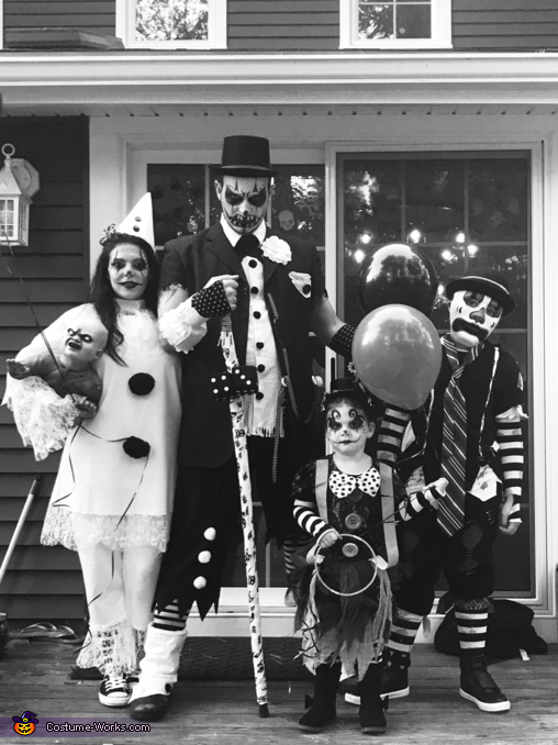 Gothic Clown Family Costume