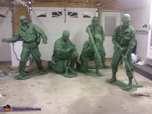 Green Army Men Group Halloween Costume