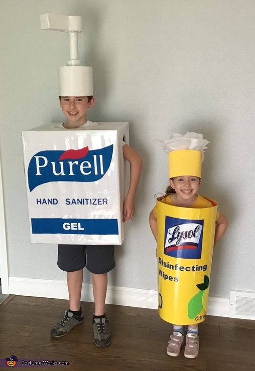 Hand Sanitizer and Lysol Wipes Costume