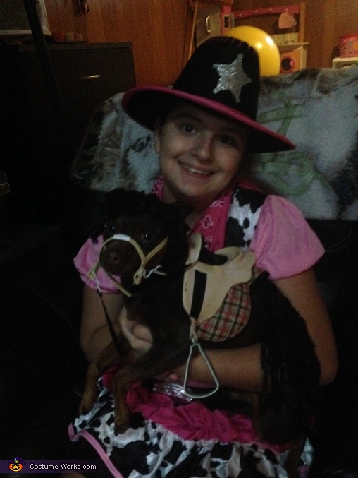 Happy Cow Girl and her Mini Pony Costume