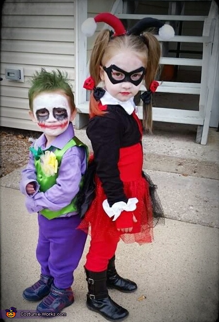 Harley Quinn and The Joker Kids Costume